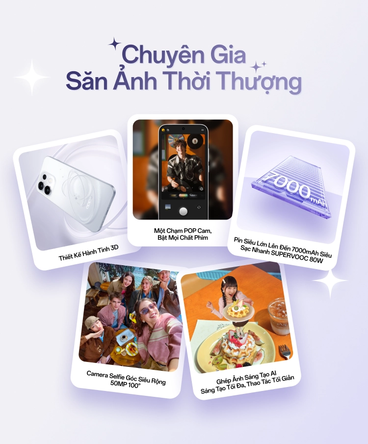 OPPO Reno 16F chuyên gia săn ảnh thời thượng với thiết kế nổi bật và tính năng ấn tượng về pin, sạc nhanh và camera Mobile