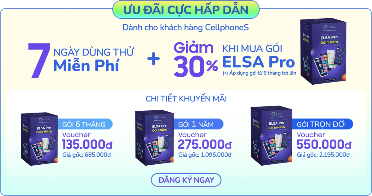 Học tiếng anh cùng elsa - Ưu đãi cực hấp dẫn Desktop
