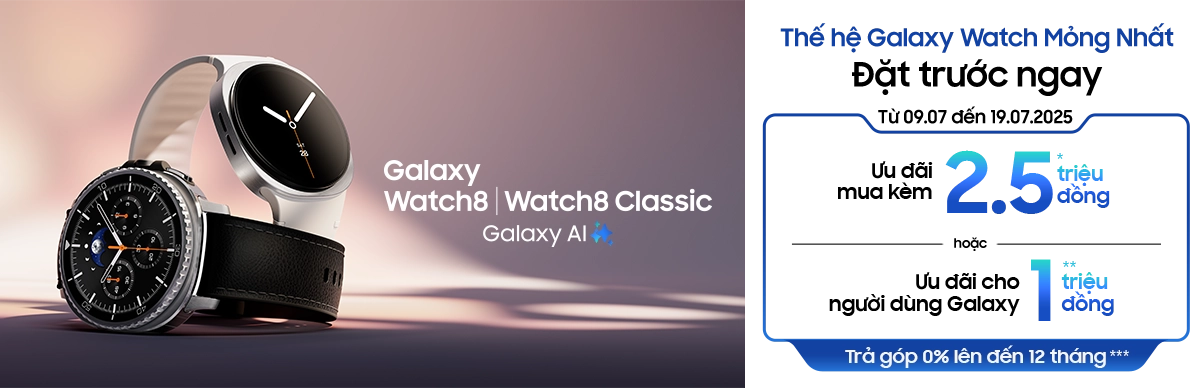 Đặt trước Samsung Galaxy Watch 8 tại CellphoneS Desktop