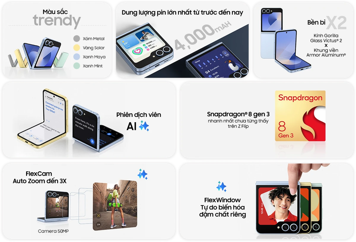 Samsung Z Flip 6 đặc điểm nổi bật Desktop