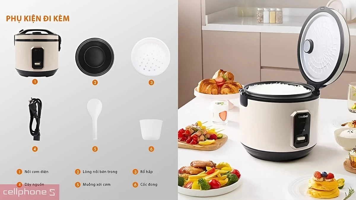 Thiết kế, độ bền bỉ của nồi cơm điện GAABOR RC-40M02A