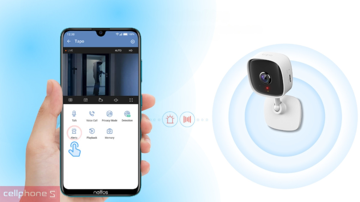 Khả năng phát hiện chuyển động lạ, khả năng ghi hình rõ nét của camera TP-Link Tapo IP Wifi 1080p C110