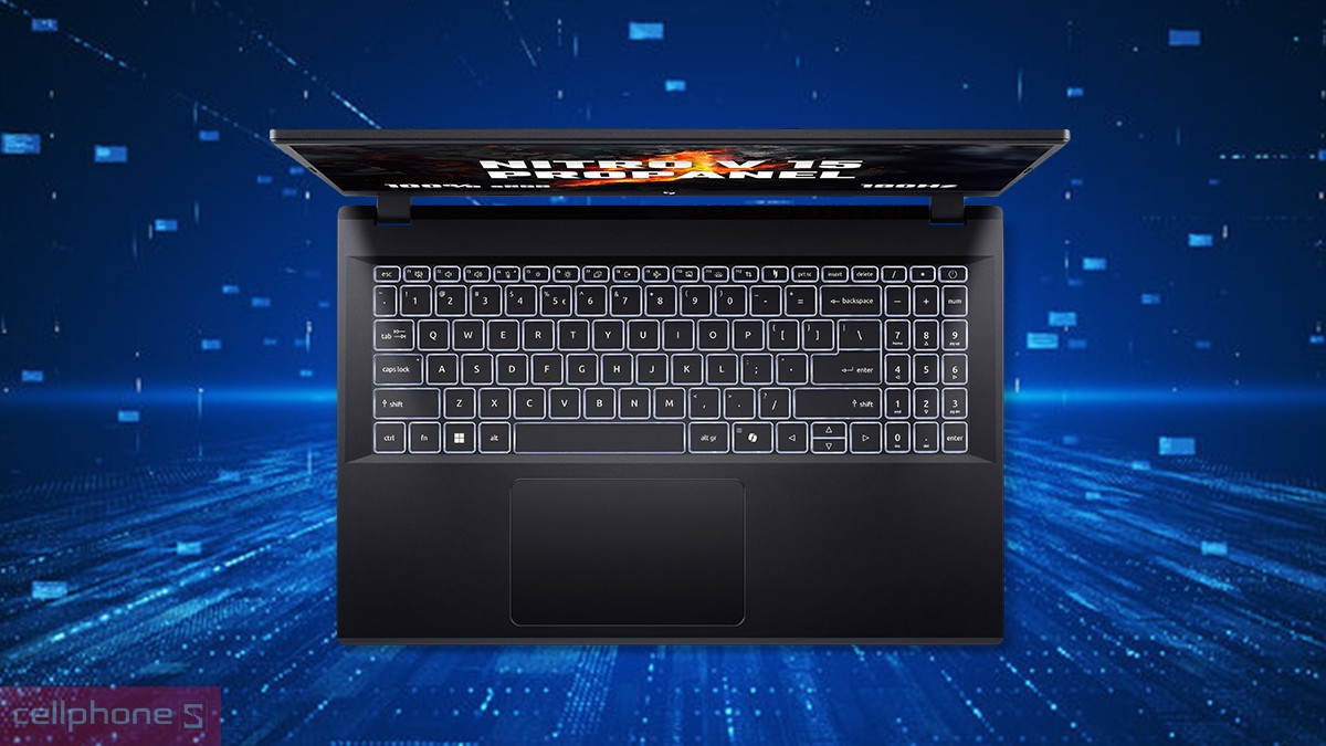 Màn hình hiển thị của laptop Acer Gaming Nitro V 15 Propanel ANV15-41-R0Y4