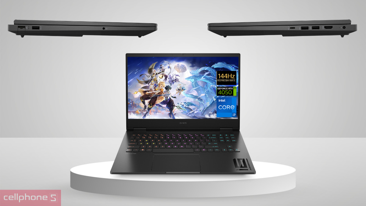 Dung lượng pin, cổng kết nối của laptop HP Gaming OMEN 16-AM0127TX BX8Y0PA