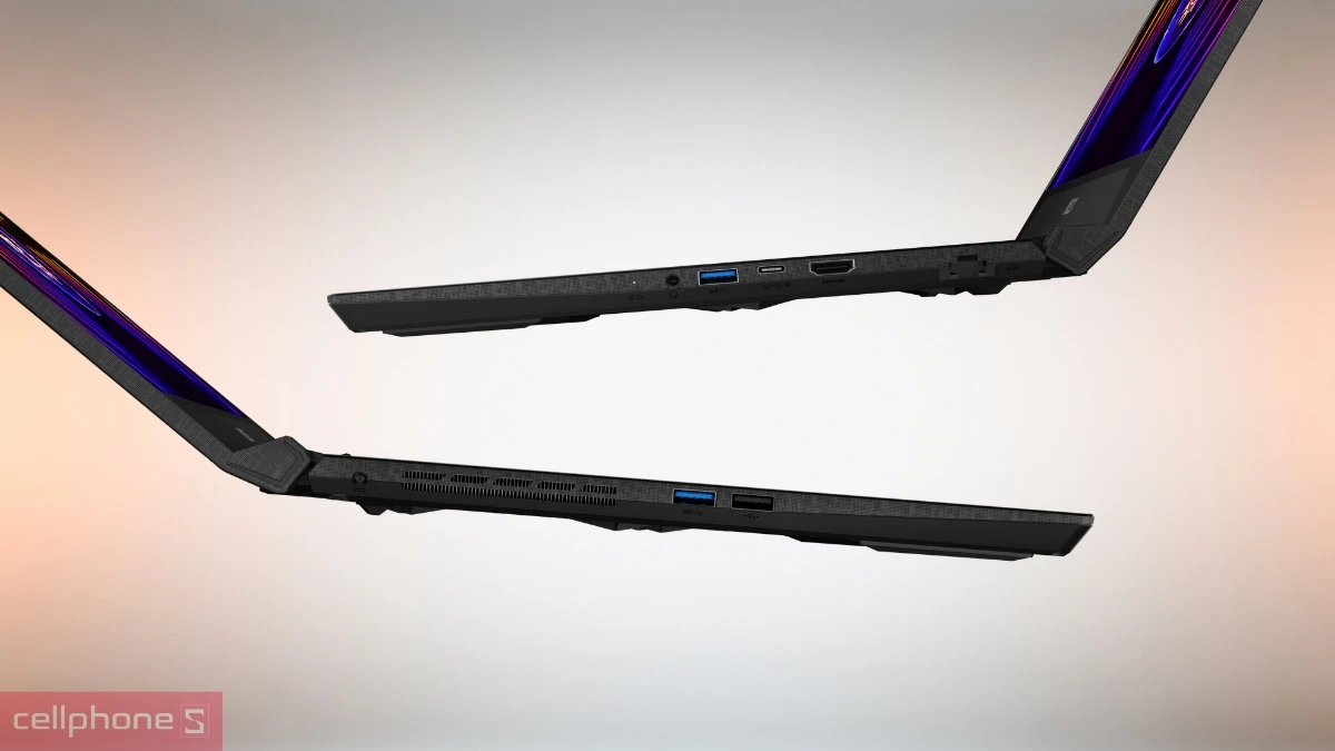 Hệ thống cổng kết nối của lMàn hình, chất lượng hiển thị của laptop MSI Katana 15 B13UDXK-2412VN