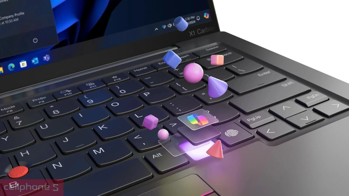 Hiệu suất AI  vượt trội của laptop Lenovo ThinkPad X1 Carbon Gen 13 Aura Edition 21NX0039VN