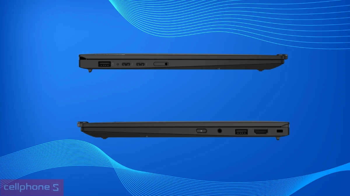 Thời lượng pin, cổng kết nối của laptop Lenovo ThinkPad X1 Carbon Gen 13 Aura Edition 21NX0039VN