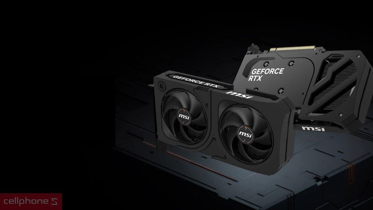 Thiết kế VGA MSI GeForce RTX 5060 Ti 8G SHADOW 2X OC