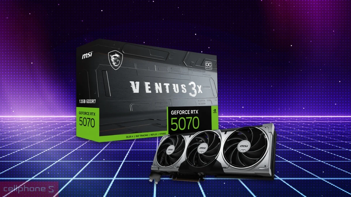Hiệu năng xử lý của VGA MSI Geforce RTX 5070 12G Ventus 3X OC