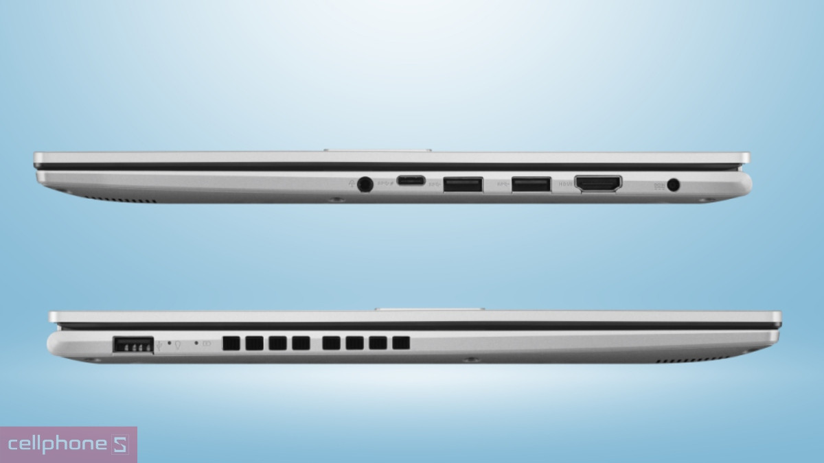 Asus Vivobook core i5 tích hợp đầy đủ các cổng kết nối