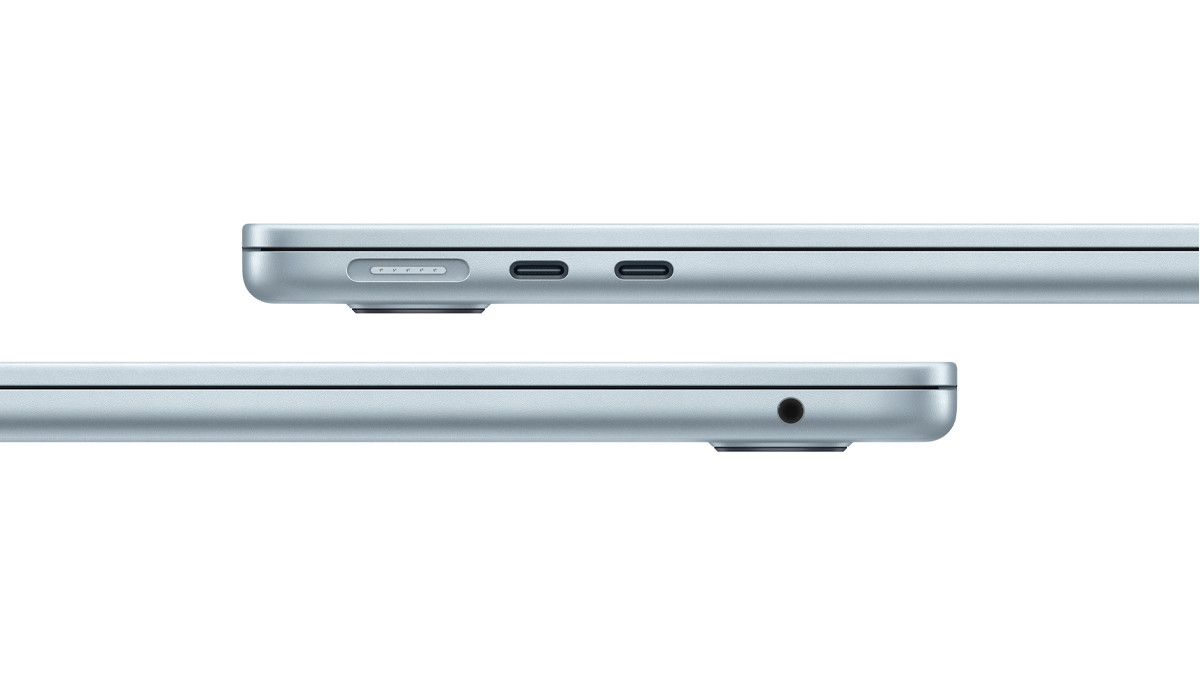 MacBook Air 15 M4 được trang bị đầy đủ các cổng kết nối