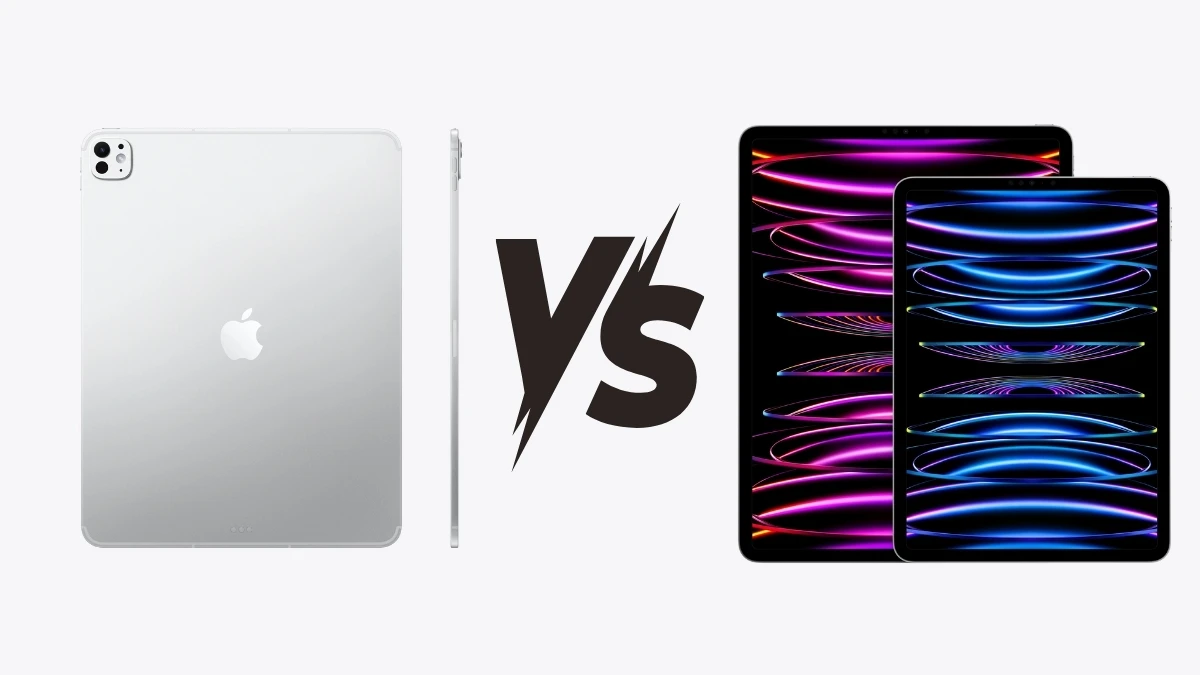 So sánh iPad Pro chip M5 với iPad M2 series