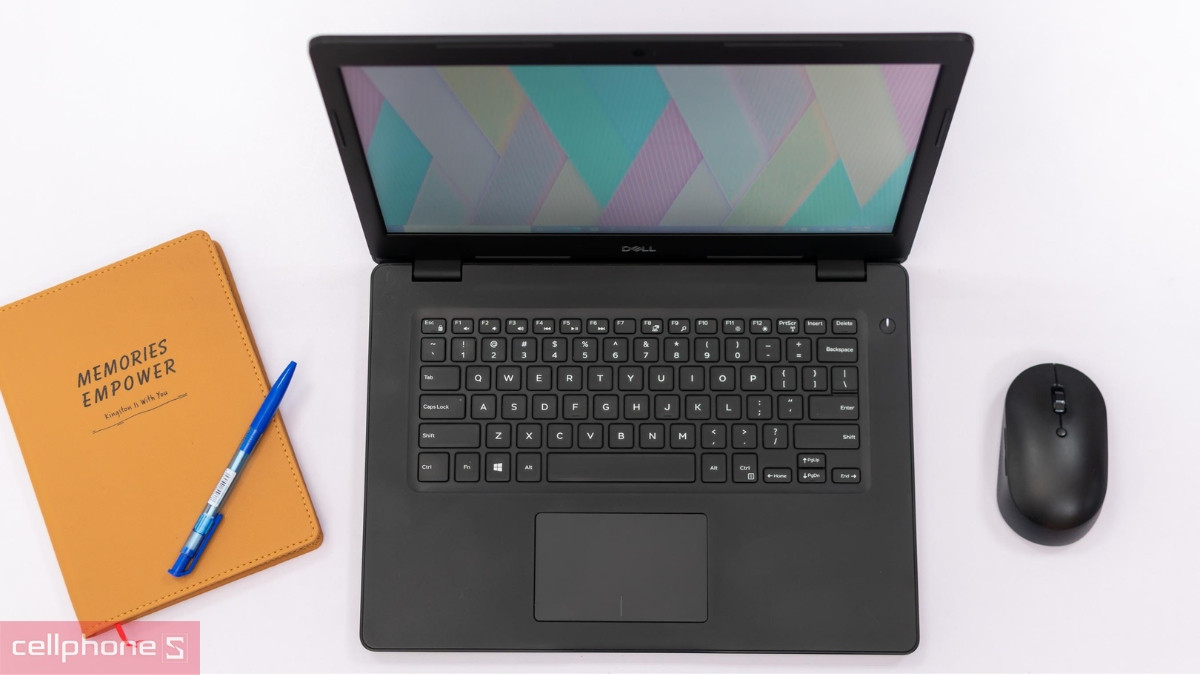 Laptop Dell i3 sở hữu bàn phím Full-size thiết kế đủ các phím chức năng