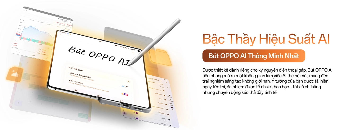 Bút OPPO AI thông minh - Bậc thầy hiệu suất AI Desktop