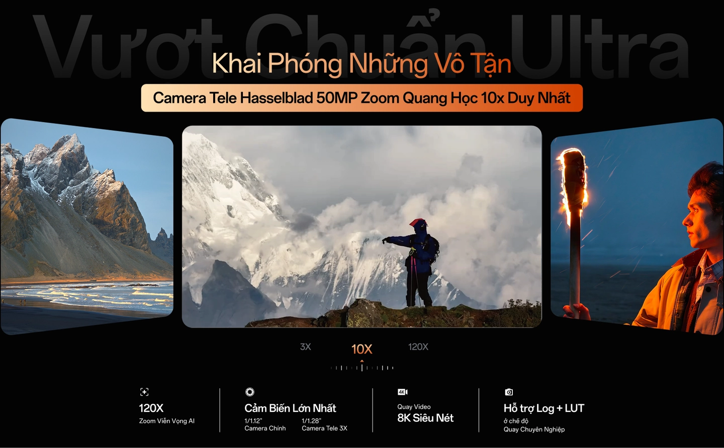 Camera OPPO Find X9s có 2 cảm biến lớn nhất, zoom quang học 10x, zoom viễn vọng AI 120x, quay video 8K siêu nét và hỗ trợ Log + LUT ở chế độ quay chuyên nghiệp Desktop