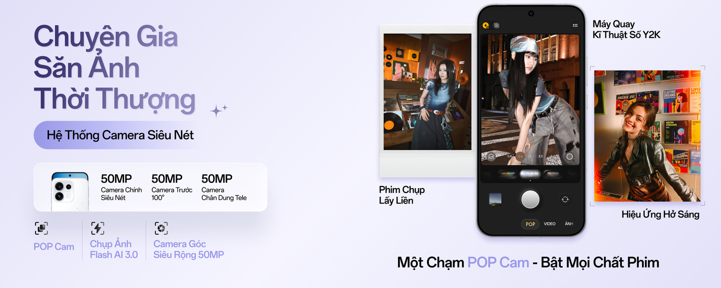 Thiết kế hành tinh sống động với họa tiết nổi 3D cuốn hút của OPPO Reno16F hút mắt từ mọi góc nhìn Desktop