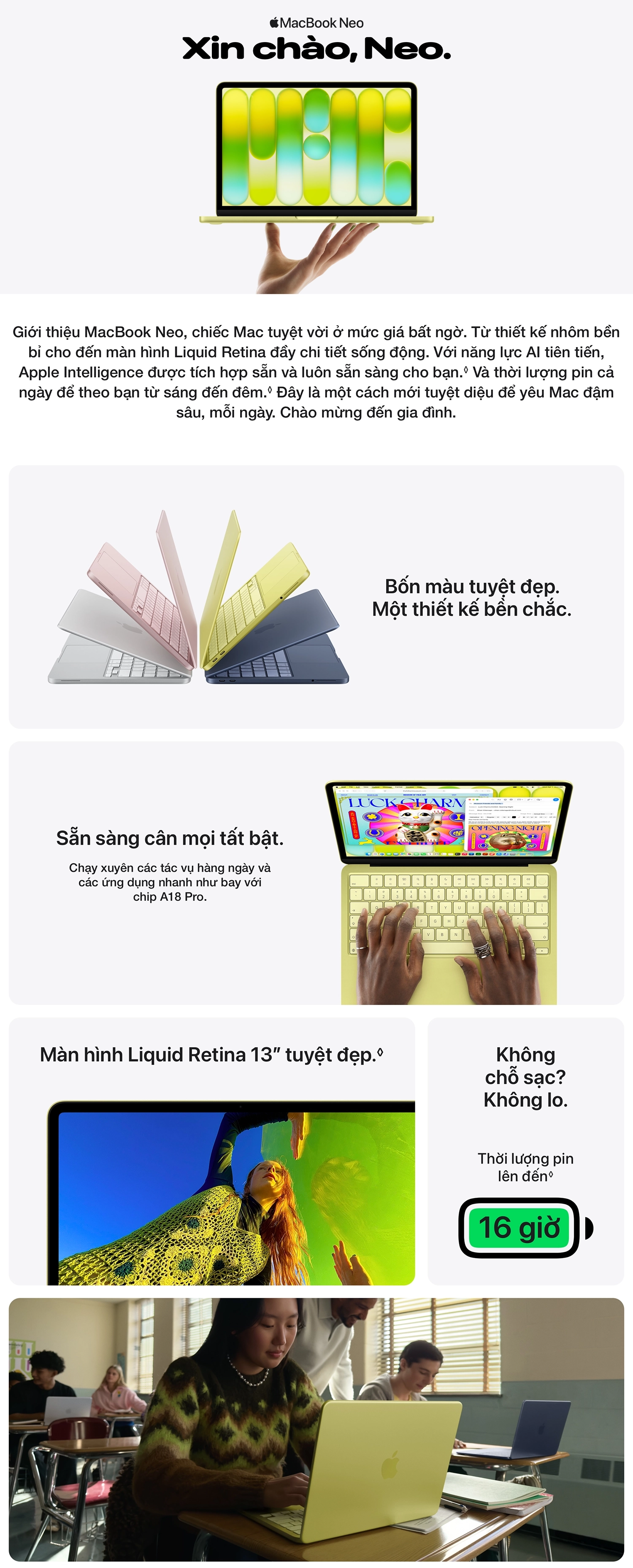 Thiết kế Macbook Neo 256GB Desktop