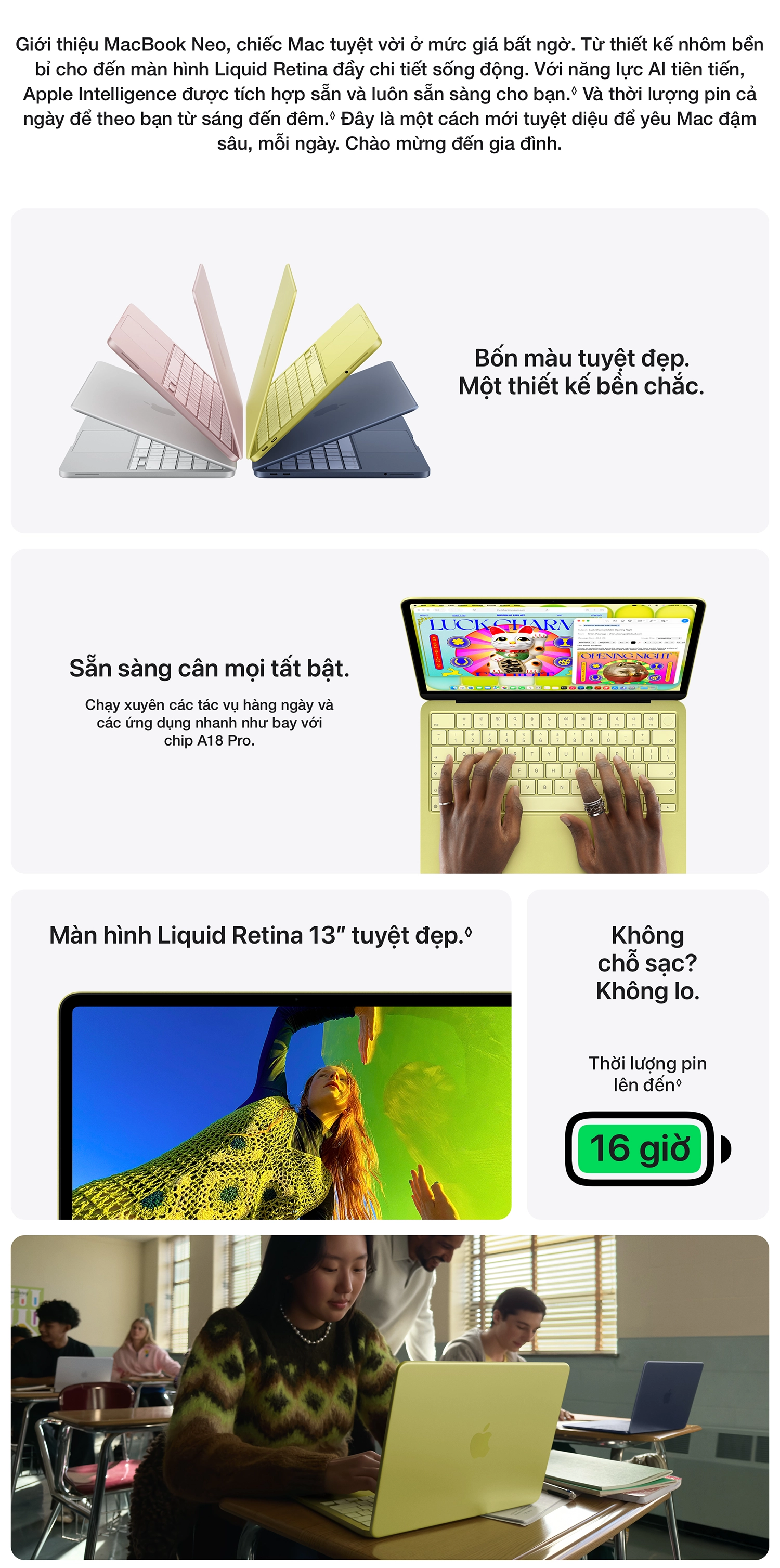 Thiết kế Macbook Neo 256GB Desktop