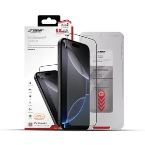 Dán kính cường lực màn hình iPhone 18 /17 Zeelot Solidsleek Full Viền Đen Cao Cấp