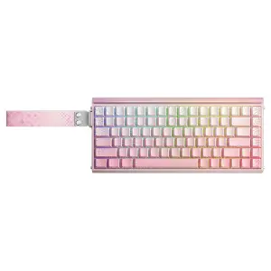 Bàn phím cơ có dây Aula HERO84 hồng gradient