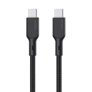 Cáp Aukey Type C to Type C dây dù 100W 1.8m CB-KCC102