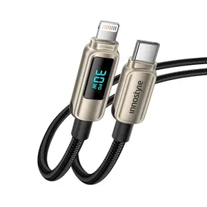 Cáp Innostyle DigiPower USB-C to Lightning PD 30W có màn hình CL301