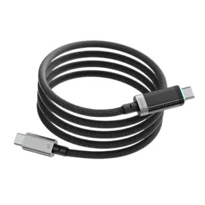 Cáp Cuktech 6 type-C to C 6A màn hình số 240W dài 1.5m CTC615P