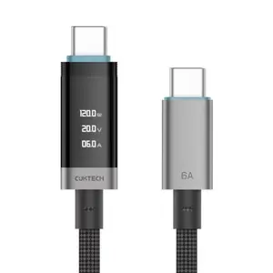 Cáp Cuktech màn hình số 6A type-C to C 240W dài 2m CTC620P