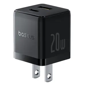 Sạc nhanh Baseus Palm 1C1A 20W US (kèm cáp mini C to C 60W dài 1m)