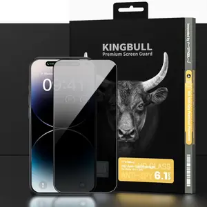 Dán cường lực iPhone 16/15 Mipow Premium Privacy chống nhìn trộm Full cao cấp