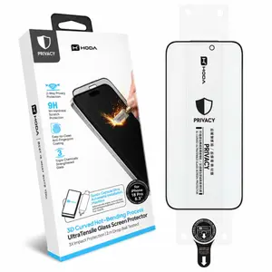 Dán kính cường lực màn hình iPhone 18 Pro Hoda 3d Chống Nhìn Trộm Full Viền Đen Cao Cấp
