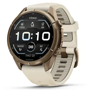 Đồng hồ thông minh Garmin Fenix 9 Pro 43mm AMOLED viền Titanium
