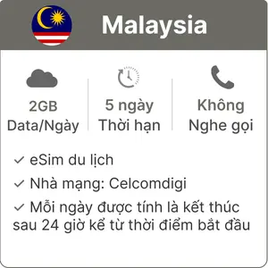 eSim du lịch Gohub Malaysia 2GB - 5 Ngày