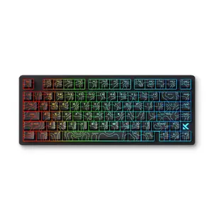 Bàn phím Gaming có dây HE Magnetic Mchose Jet 75 Rapid Trigger Black Topographic