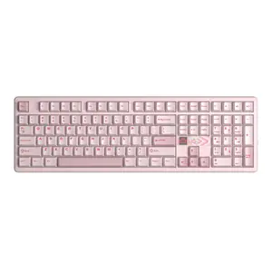 Bàn phím cơ không dây Aula F108 Pro V2 Hồng