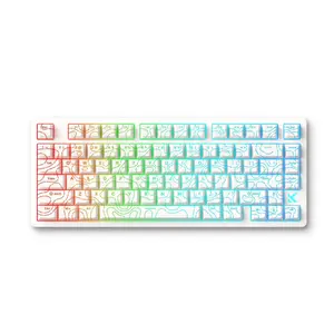 Bàn phím Gaming có dây HE Magnetic Mchose Jet 75 Rapid Trigger White Topographic