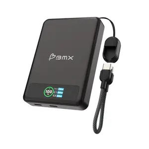 Pin sạc dự phòng BMX Solid-State Magsafe 10.000mAh Qi2 có màn hình LED