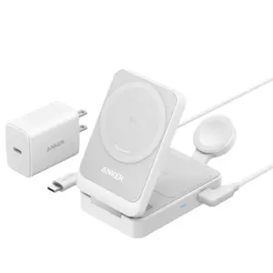 Đế sạc Anker Maggo gập 3 in 1 1C 15W kèm củ sạc + Cáp B2557