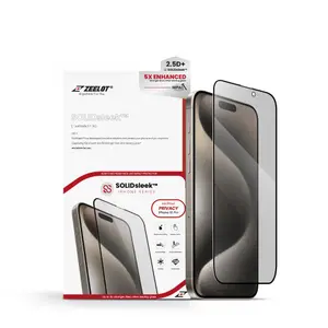 Dán kính cường lực màn hình iPhone 16 Pro Zeelot Solidleek Privacy chống nhìn trộm