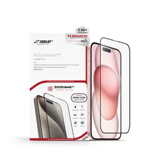 Dán kính cường lực màn hình Apple iPhone 16 Plus/ 15 Plus Zeelot Solidsleek Full Cao Cấp