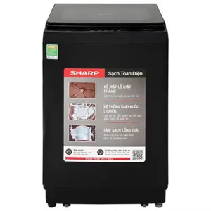 Máy giặt Sharp cửa trên 12.5Kg 2024 (ES-TM125CN-BK)