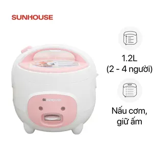 Nồi cơm điện nắp gài SUNHOUSE SHD8217W 1.2L