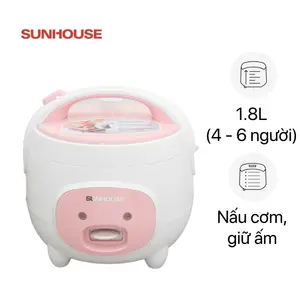 Nồi cơm điện nắp gài SUNHOUSE SHD8607W 1.8L