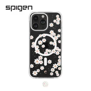 Ốp lưng iPhone 15 Pro Max Spigen Cecile White Daisy Mag