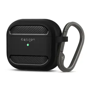 Hộp đựng tai nghe Airpods 3 Spigen Rugged Armor Charcoal
