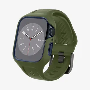 Ốp viền + dây đeo Apple Watch 45mm Spigen Liquid Air Pro Moss