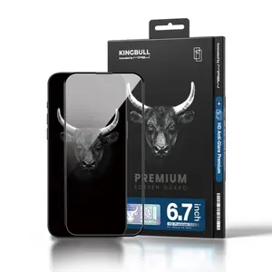 Dán kính cường lực màn hình iPhone 16 Plus Mipow Chống Vân Tay Premium Full Cao Cấp Đen