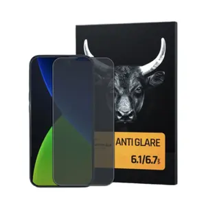 Dán kính cường lực màn hình iPhone 14 Mipow Chống Vân Tay Full Cao Cấp Đen