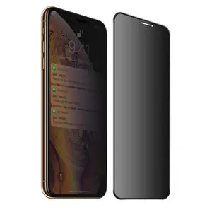 Dán kính cường lực màn hình iPhone 11 Pro/Xs Mipow Chống Nhìn Trộm 3D Premium Full Cao Cấp Đen