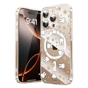 Ốp lưng iPhone 16 Pro Max Mipow Premium With Magsafe Miffy + Flowers
